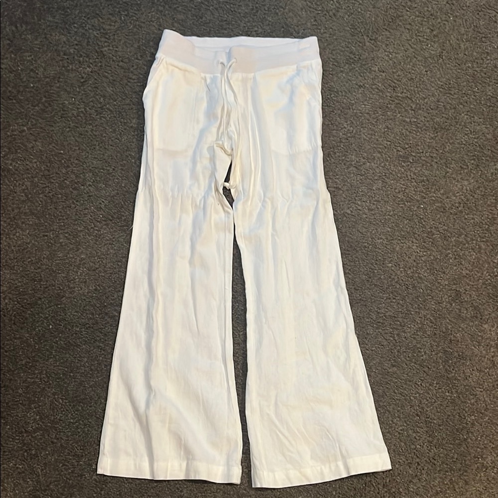 White Wide-Leg Pants